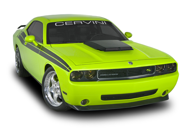 Cervinis Fiberglass T/A Style Hood 08-23 Dodge Challenger - Click Image to Close